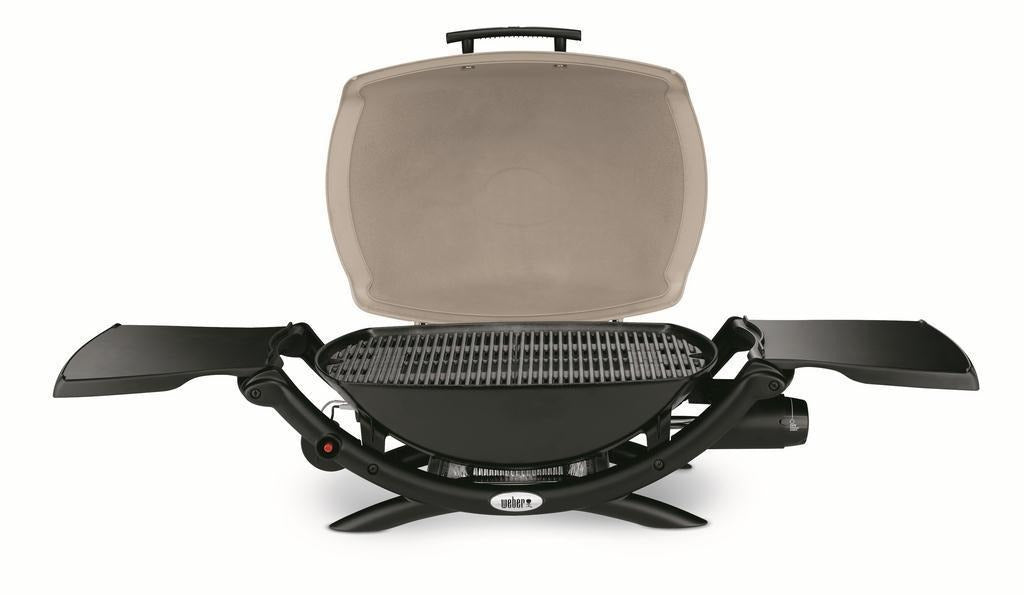 Barbacoa de gas Weber Q 2000 Titanium compacta para terraza